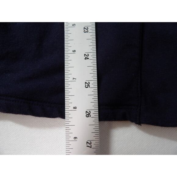 T Talbots Medium Cardigan Sweater Pima Cotton Open Style Pockets Navy Blue Basic - Picture 16 of 16